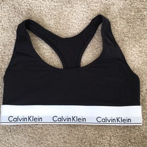 Black Calvin Klein Sports Bra